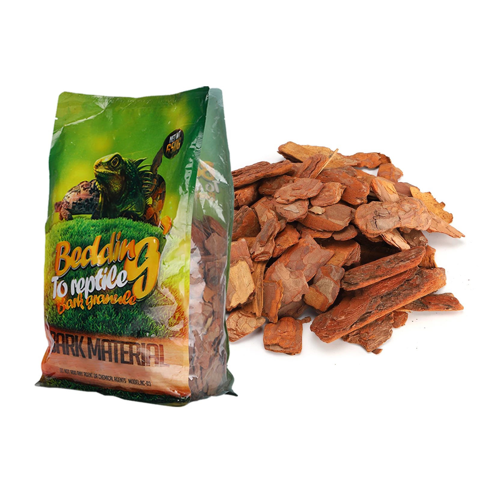 Substrato de Madera Natural para Reptiles - Chips de Corteza de Árbol Finos — imagen 1