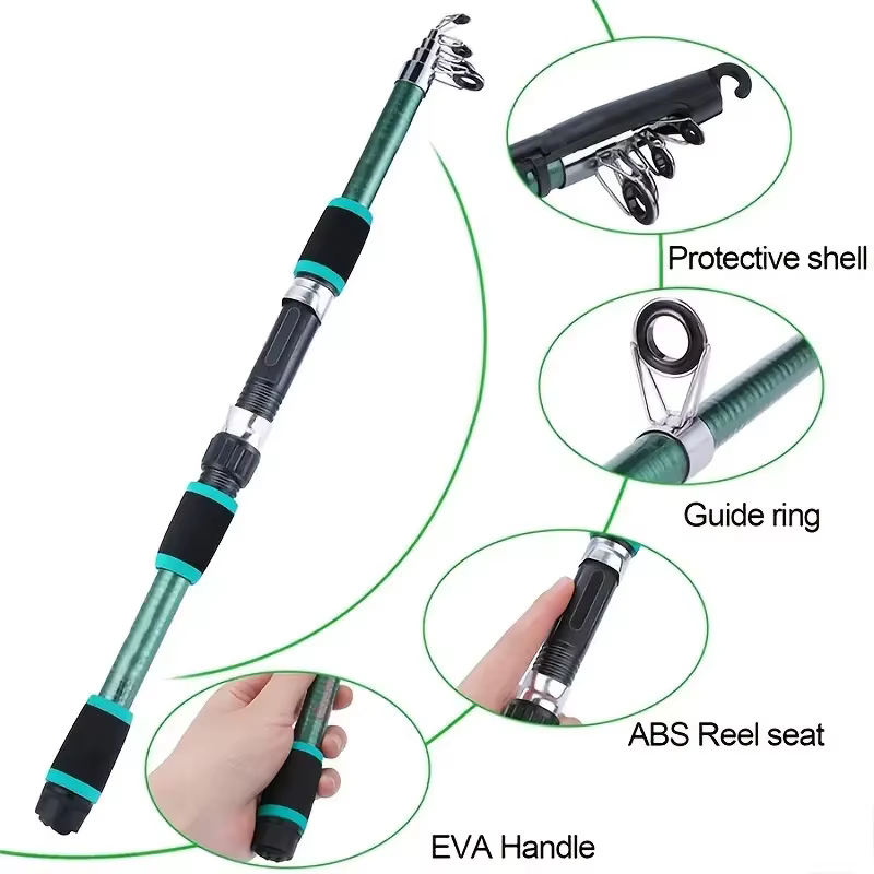 Conjunto de Pescar Completo con Caña Telescopica y Reel de Spinning — imagen 4