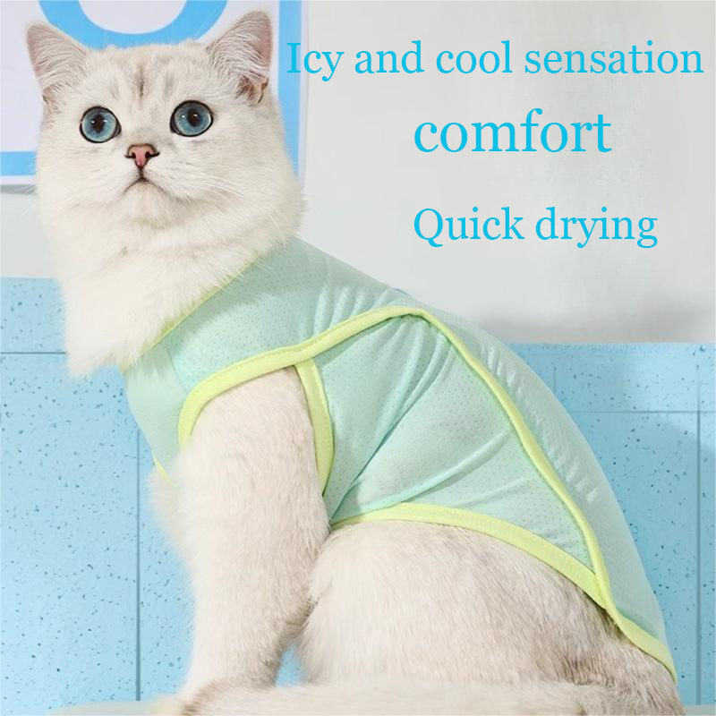 Ropa para gatos previene pérdida de pelo en verano, muñecos de tela fina para gatos y perros, protección solar para mascotas — imagen 2