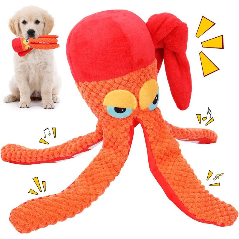Pet plush toy octopus dog puzzle bite resistant sound toy octopus — image 6