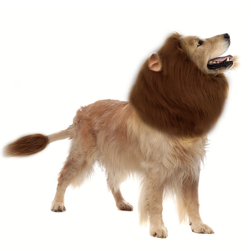 Fun Lion Head Mask with Ears for Pets - Animal Transformation Costume — image 11