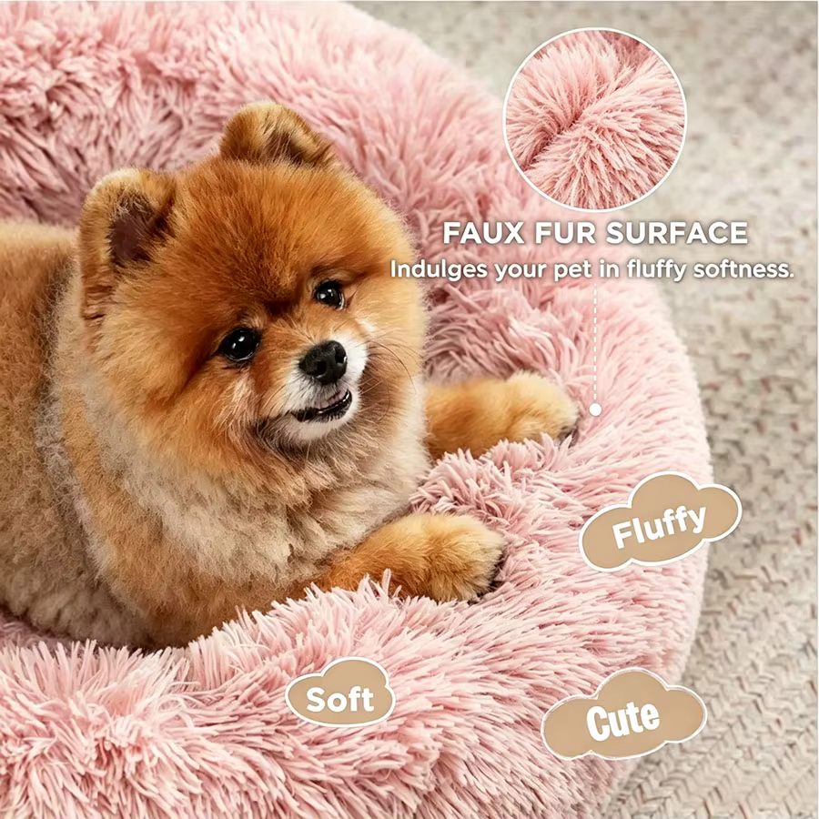 Cama de Pecho Suave para Mascotas Gatos y Perros - Colchón Plush Caliente para Dormir Comodo con Funda de Felpa — imagen 2