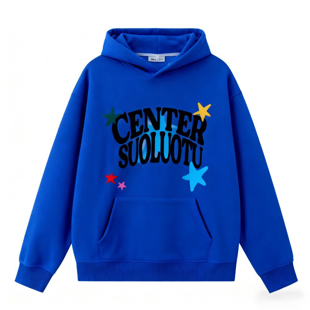 Street Style Letter Butterfly Print Hoodie, Casual Unisex Oversized Sweatshirt for Youth — image 12