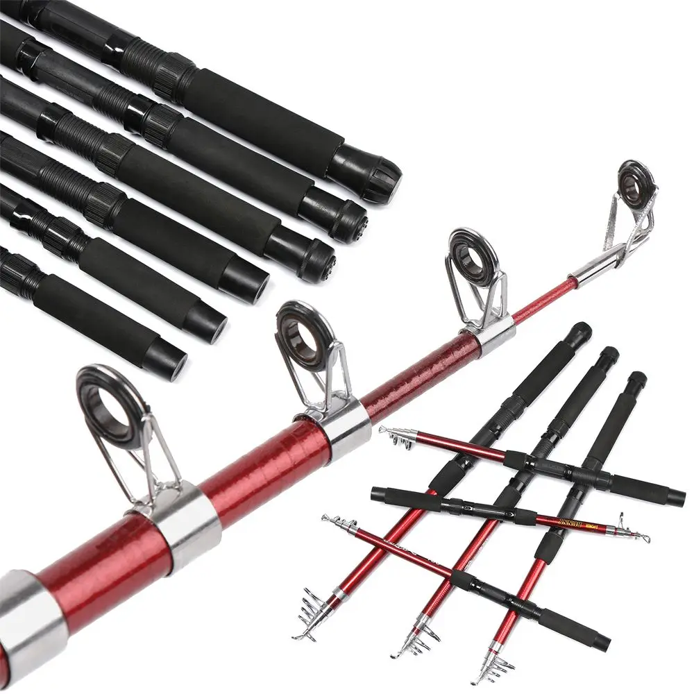 1.5-3.0m Outdoor Fiberglass Sea Fishhing Rod Portable Spinning Telescopic Fishing Rod Pole Hard Durable Fishing Tackle Tools — image 1