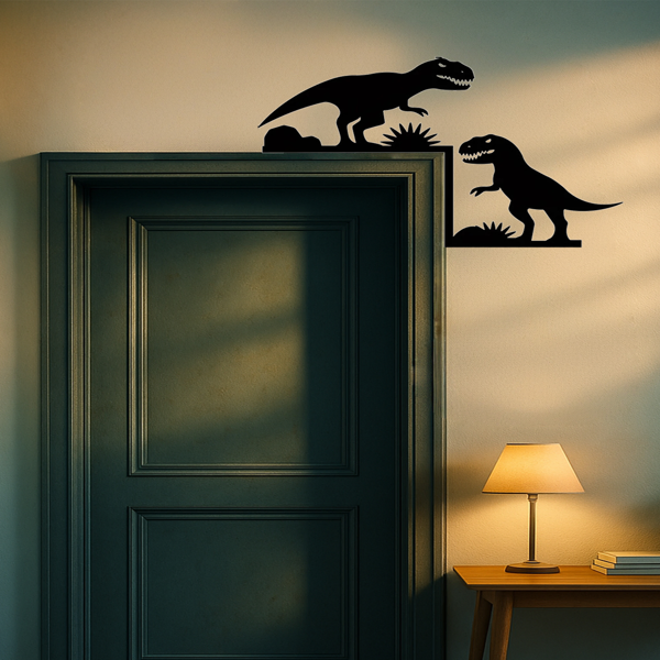 Arco Decorativo Industrial Vintage de Dinosaurio para Habitación Infantil con Estatua de Tiranosaurio (Servicio de Recogida en Temu, TikTok) — imagen 4