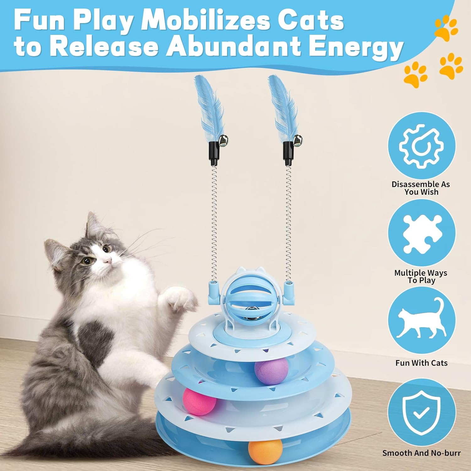 Juguetes para Gatos de Interior - Juguetes Interactivos para Kitten y Gato — imagen 14
