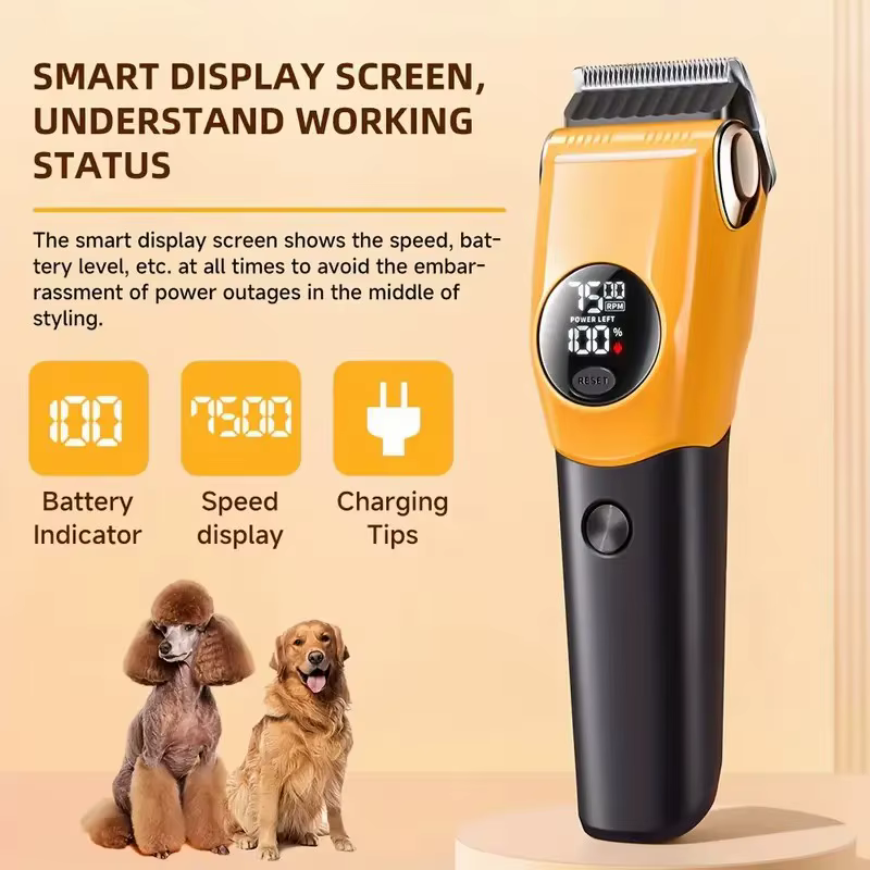 Pet Clipper Professional Dog Hair Trimmer Cat Grooming Shaver 7500/min LED Suitable for Large, Medium, and Small Pets Trimmers — image 5