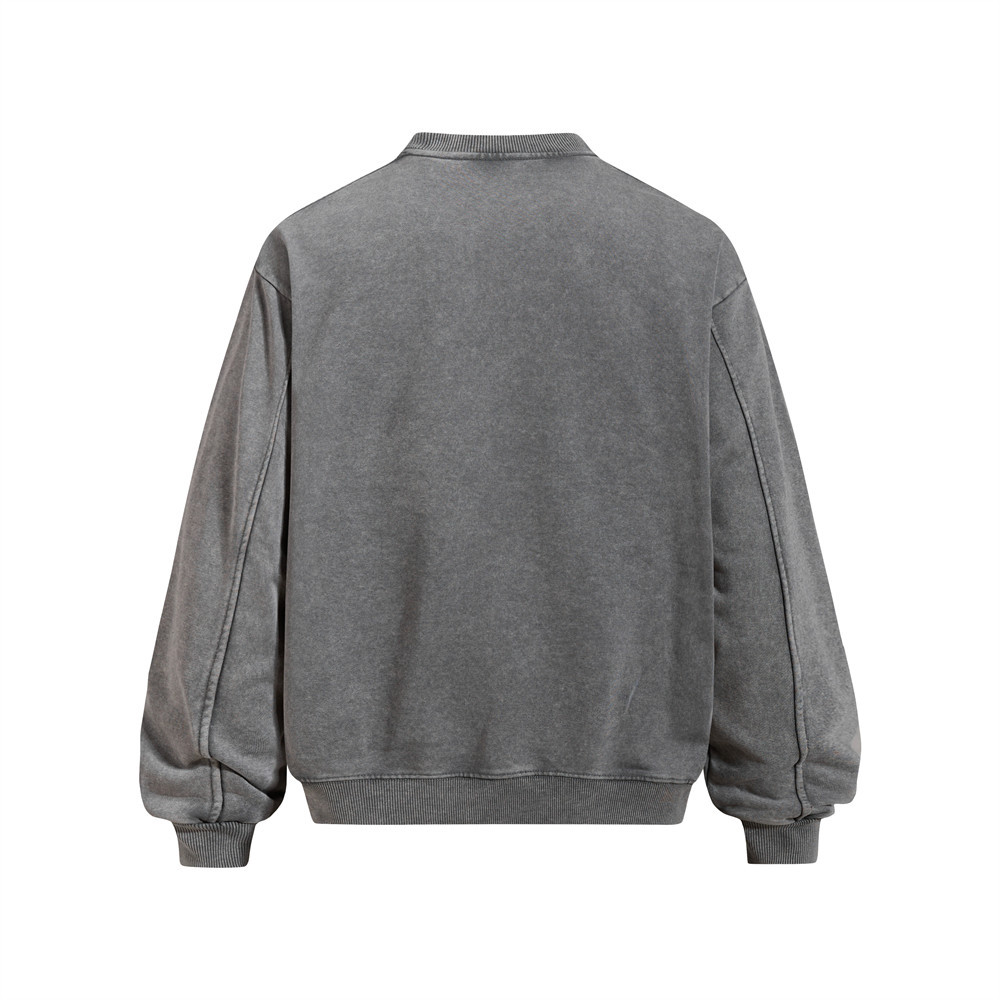 Animal and puppy printed vintage round neck hoodie — image 3