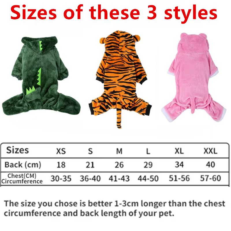 Pet Dog Clothes Soft Warm Fleece Dogs Jumpsuits Pet Clothing for Small Dogs Puppy Cats Hoodies Chihuahua Yorkshire Costume Coats — image 2