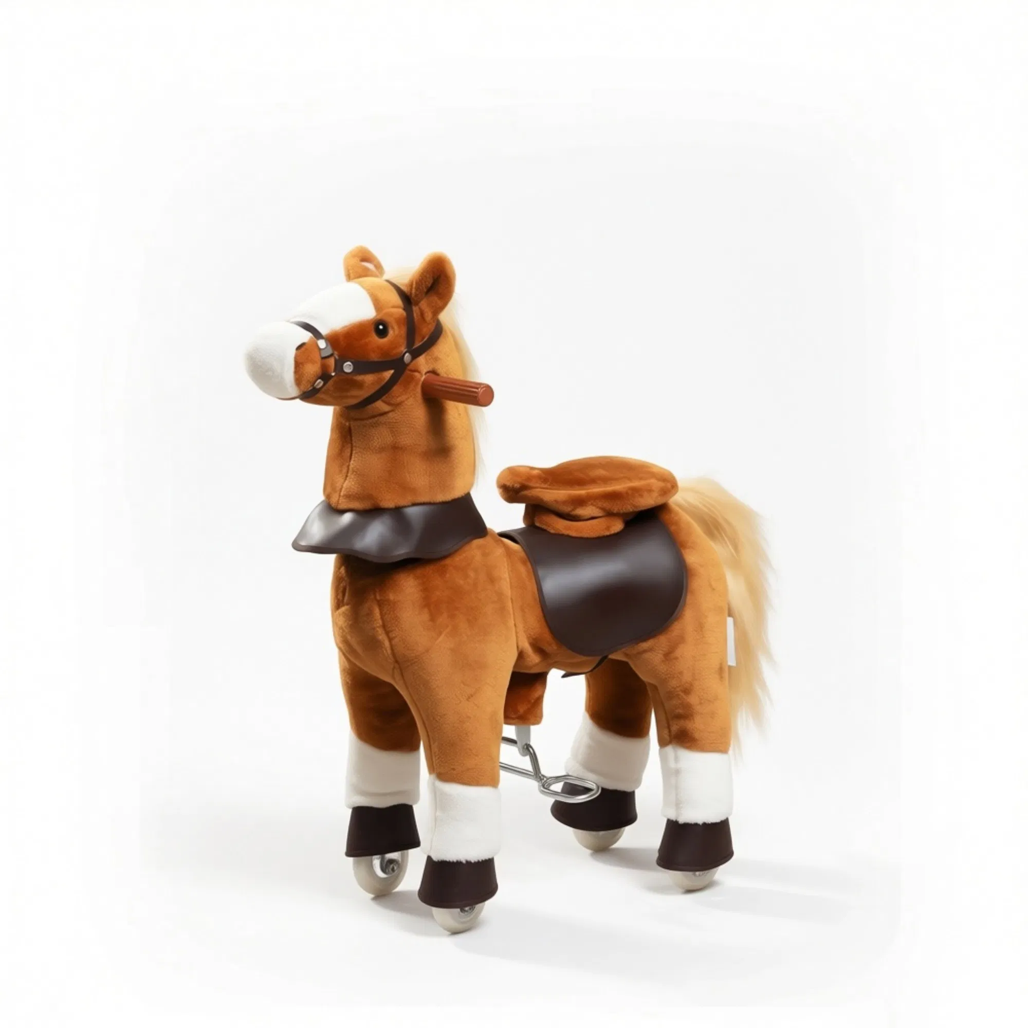 Kids Riding Pony Ride on Horse Toy for Outdoor Activity, Wheels & Neighing Sounds 3-5 Years — imagen 9