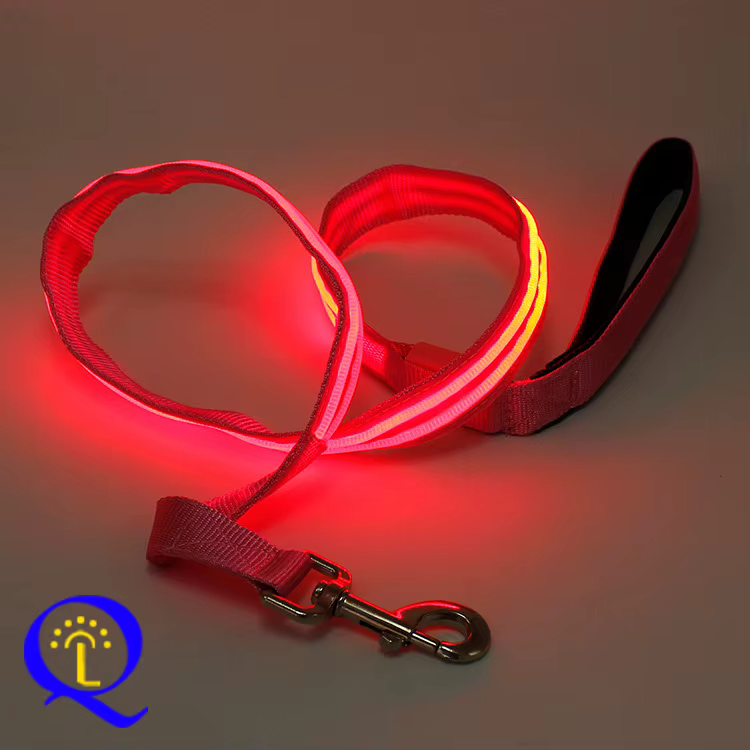 Shining Hand Holding Rope LED Pet Dog Traction Belt Nylon Dual Fiber Shining Dog Traction Rope — image 2