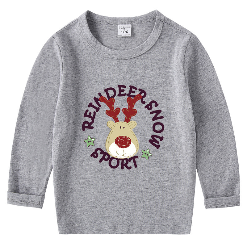 Christmas deer base T-shirt long sleeved top — image 10