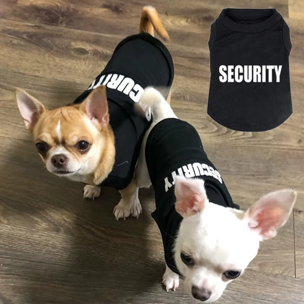 Security Clothing for Dogs Summer Pet Clothes Vest for Small Dogs Chihuahua Yorkshire Puppy Cats Low Price Pets T-shirt Costume — imagen 1