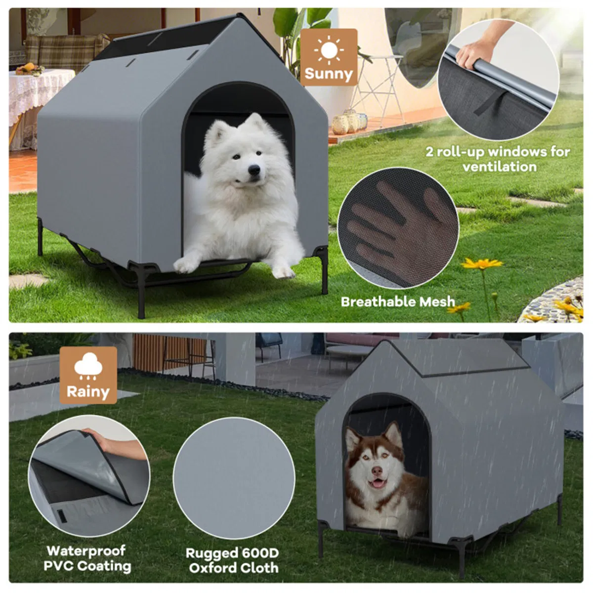 33" x 52" pet house with windows — image 9