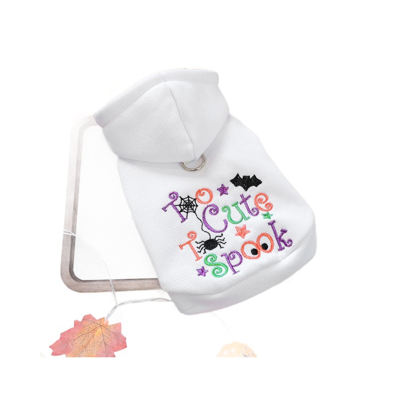 Ropa de Mascotas PETCIRCLE: Chaqueta de Hoodie con Letras Bordadas para Perros y Gatos de Halloween — imagen 6