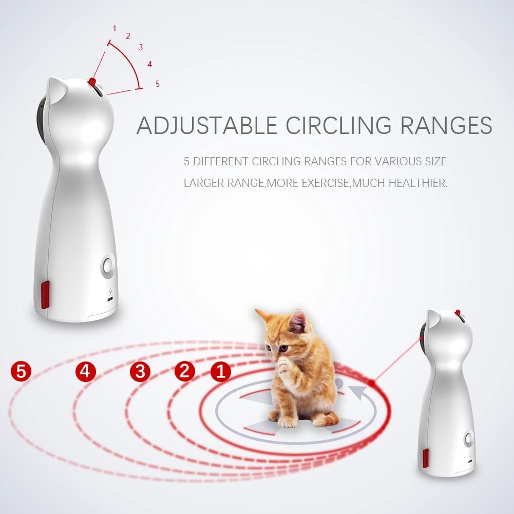 Teaser de Láser Automático para Gatos con LED Rojo Bear Laser Cat — imagen 3