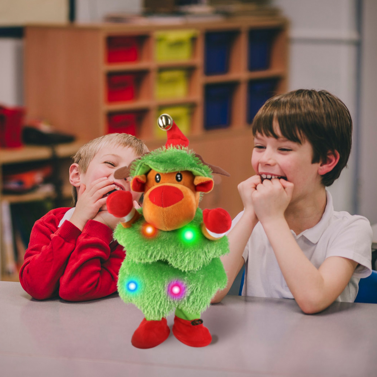 Plush de Elefante o Pinguino o Niño de Nieve con Movimientos Eléctricos que Baila, Canta y Habla Interactivamente con Canciones Divertidas para Regalos Navideños para Niños — imagen 16