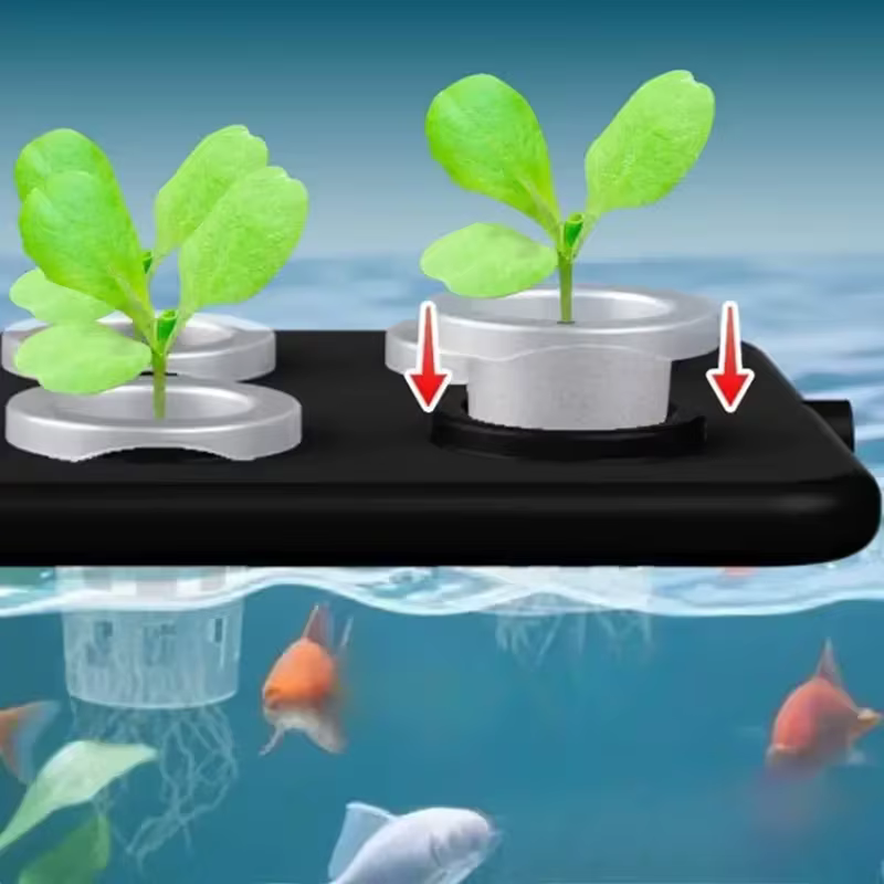 Kit de plantación hidropónica flotante para acuario, tablero de cultivo sin suelo con ventosa para montaje en pared, decoración verde para acuario — imagen 4
