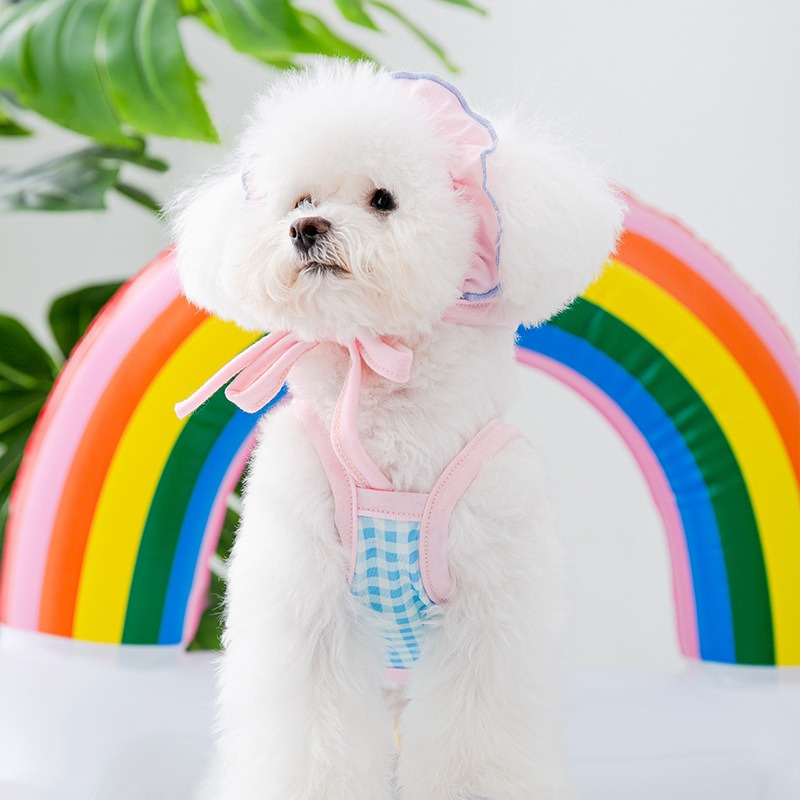Traje de natación para mascotas con forma de gato, ropa interior de natación con gorro de baño en un solo pieza con sujetador y vestido para perros — imagen 4