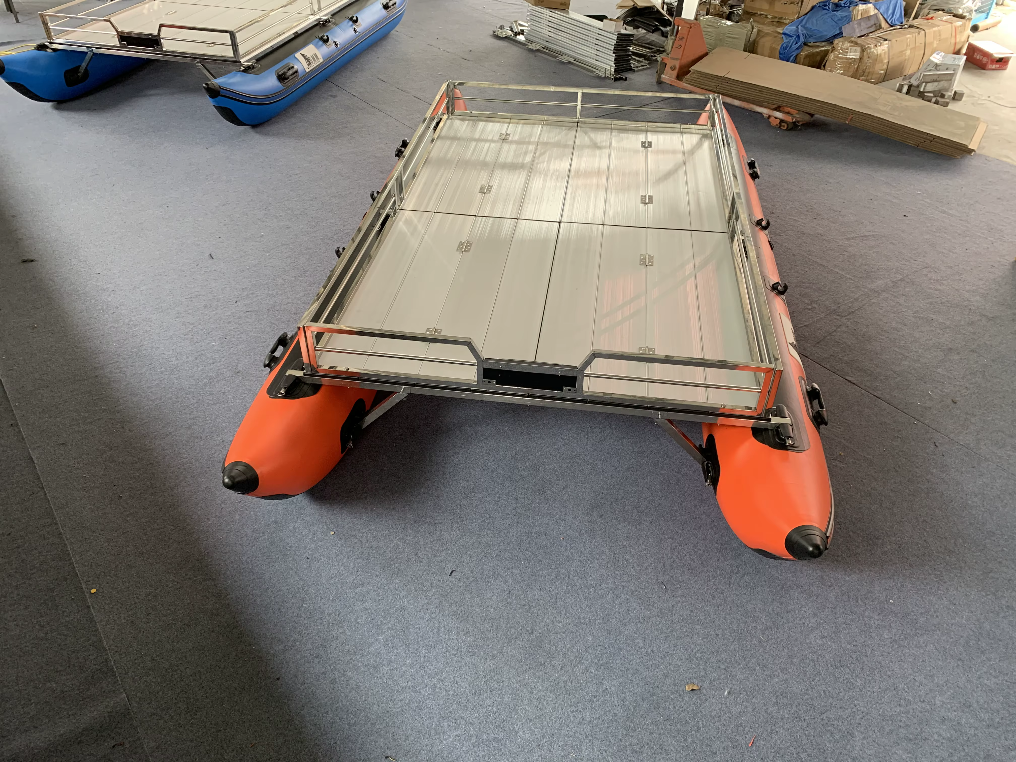 Nueva Diseño de Barco Catamarán Inflable de Aluminio 13 pies — imagen 3
