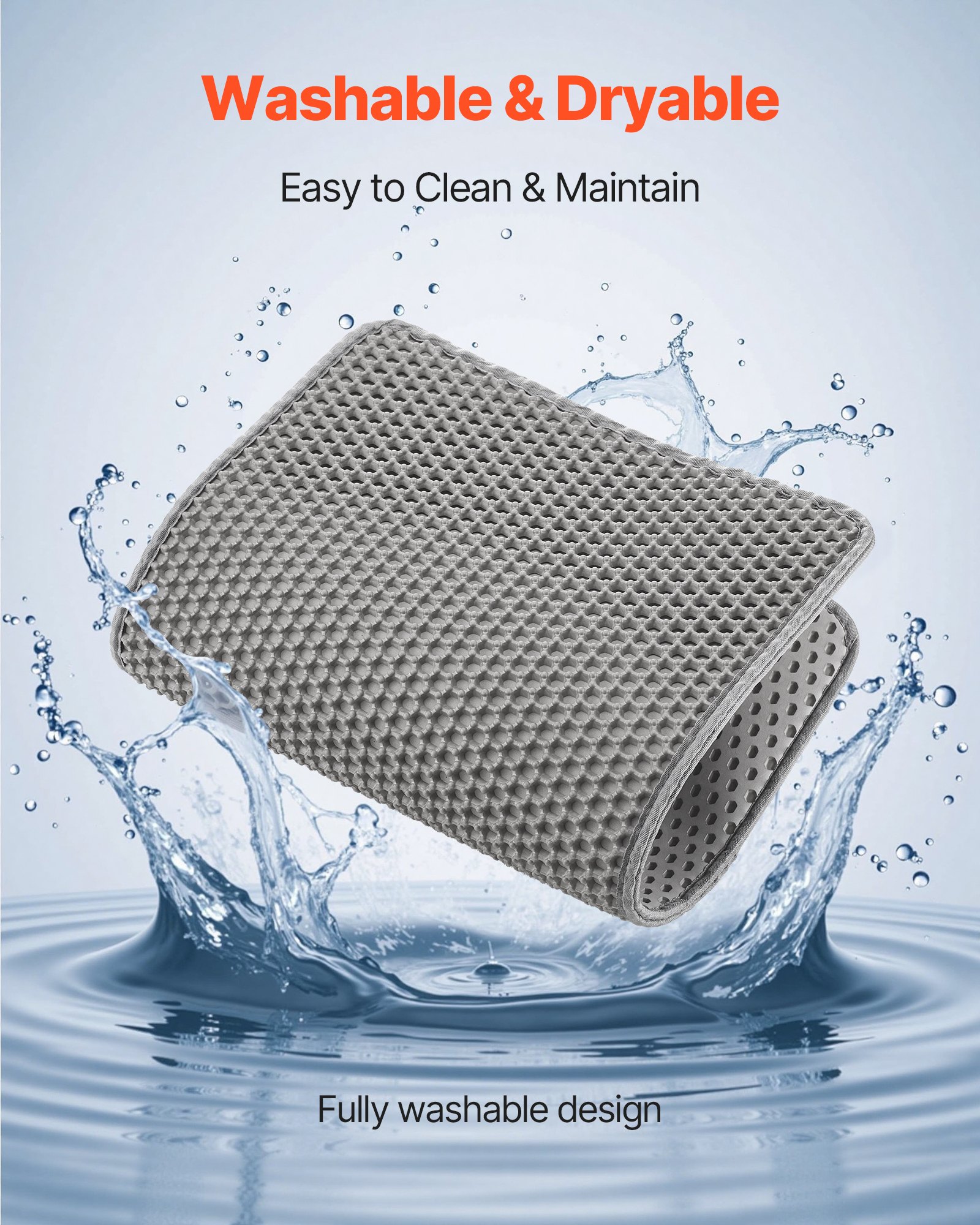 Manta para Lecho de Gato, 24 x 15 Pulgadas, Manta doble Capa Anti-Rastro para Gatos Domésticos, Diseño de Celdas Hexagonales, Suave con las Patas, Limpia y Fácil de Limpiar para Pisos — imagen 3