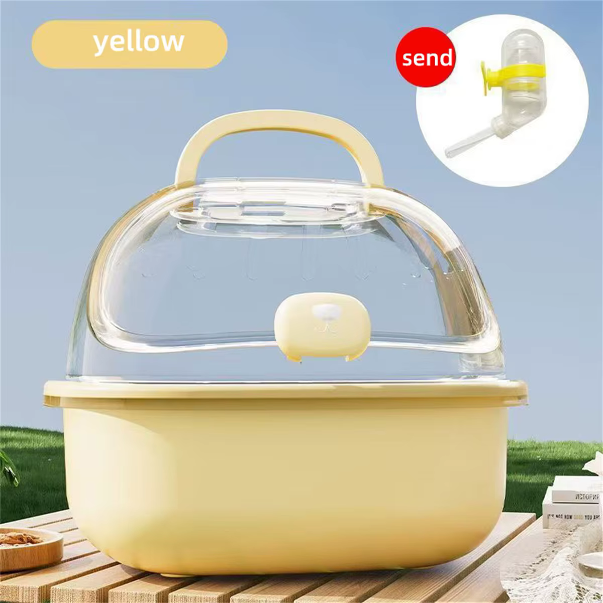 Jaula de Hamster Transparente Portátil para Exterior, Espacio Amplio, Golden Retriever Hare, Uso Especial, Casa Portátil para Hamster — imagen 5