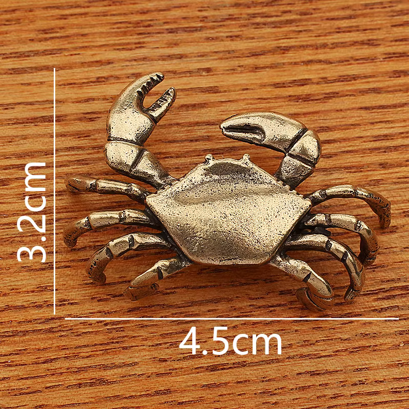 Crab Brass Figure Home Decor Ornaments, Tea Pets, Creative Crafts Collection — image 5