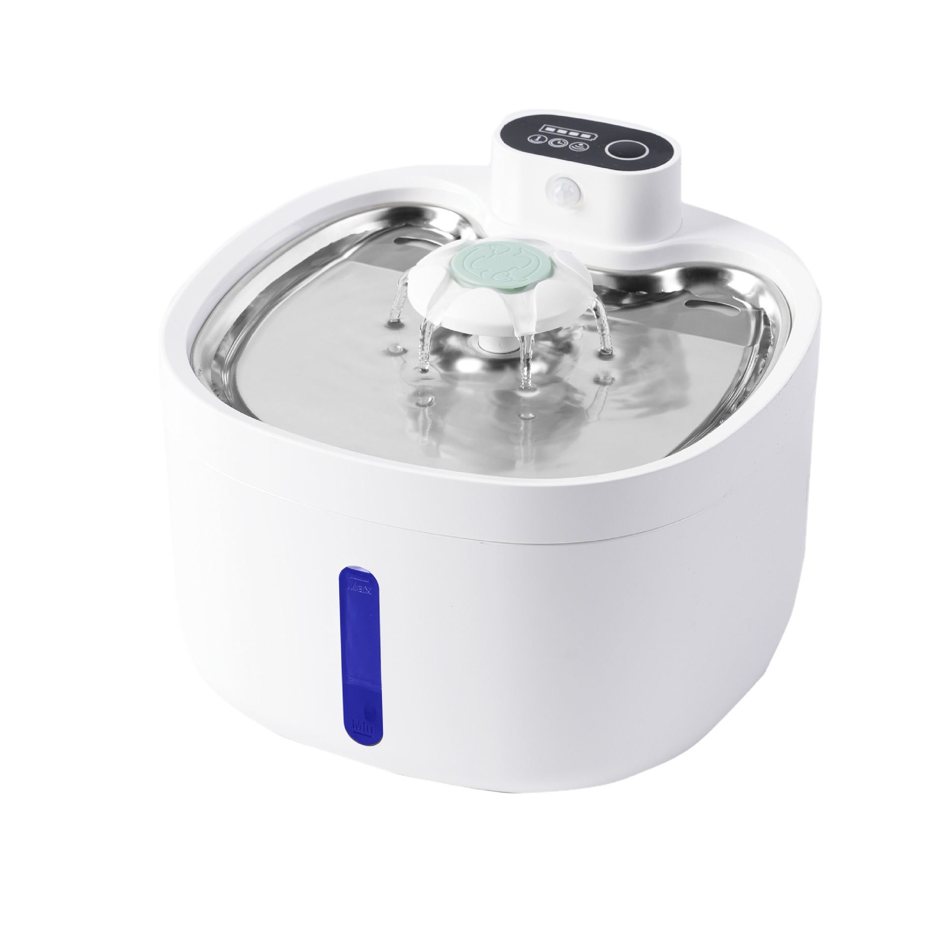 New pet intelligent water dispenser food grade stainless steel wireless range flowing water dispenser for cats — image 1