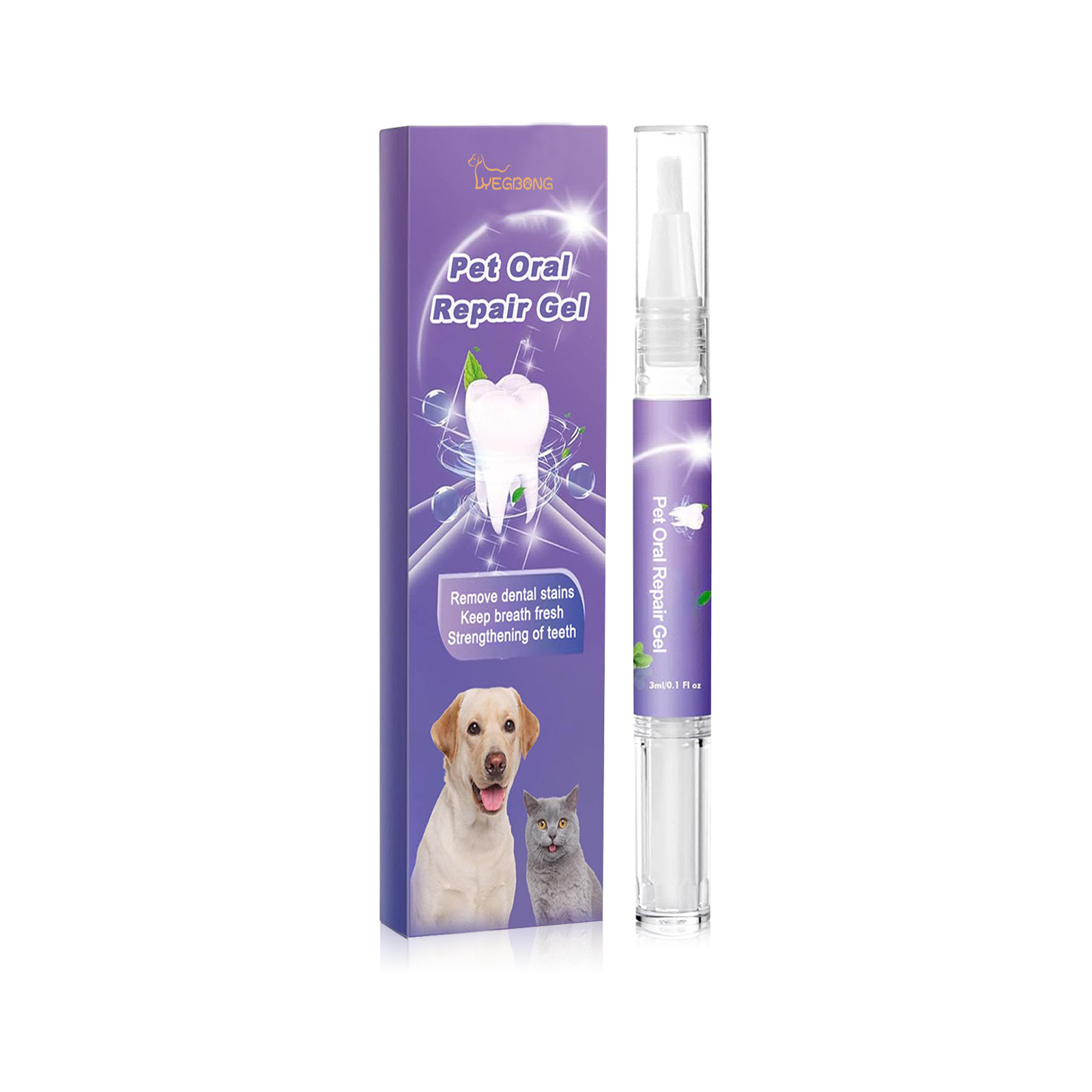 Pet Oral Repair Gel, Deep Cleaning Dog And Cat Tooth Stains Oral Cleaning Care — image 4