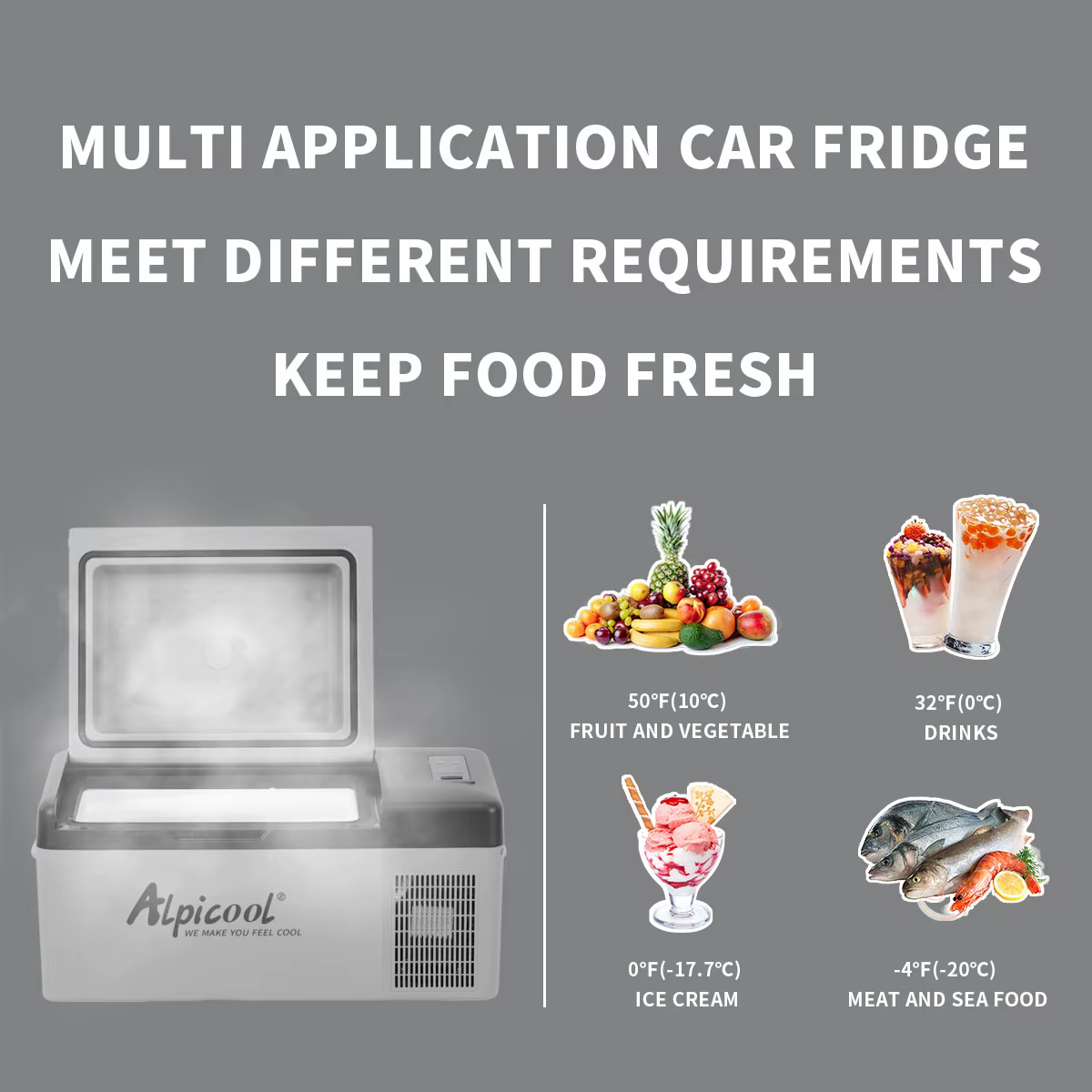 Alpicool C15 Portable Car Freezer, 12 Volt Refrigerator, 16 Quart (15 Liter) Fast Cooling 12V Car Fridge -4℉~68℉, Car Cooler — image 6