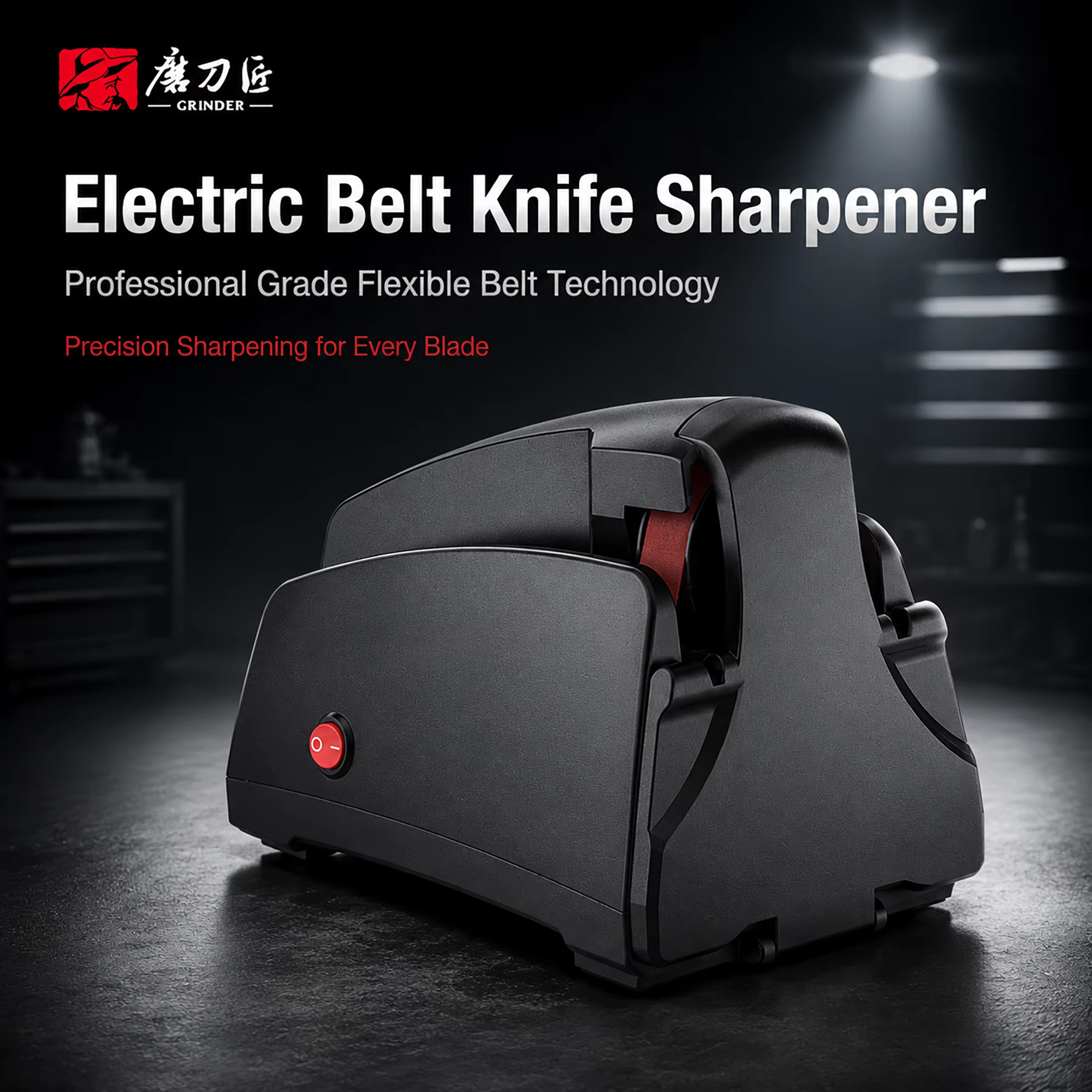 Home Use Electric Belt Sharpener, 4 Grits 120-1000#, Sanding Belt Knife Sharpening Tool for Kitchen — image 2