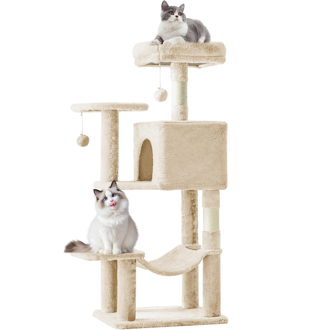 Torre para Gatos de Alto Rendimiento: Arbol Climático con Postes de Escarbar de Sisal Natural — imagen 9
