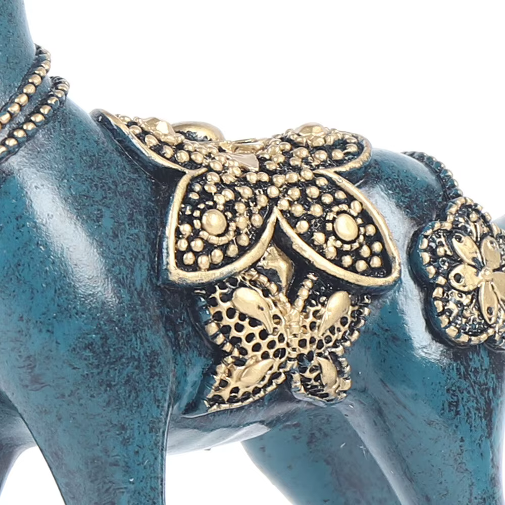 Figura de Ciervo Azul en Resina Retro Europeo: Estatua Decorativa para Salón, Mesa, Habitación y Recepción — imagen 7