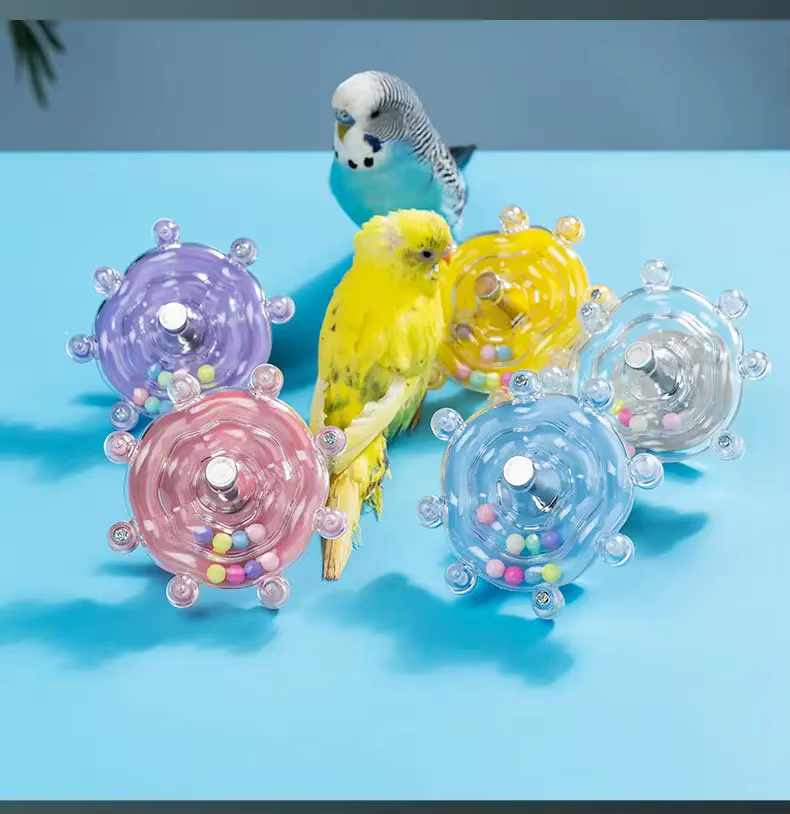 Juguetes Interactivos para Loros - Repostero de Alimentos Giratorio para Estimulación Mental y Entretenimiento — imagen 2