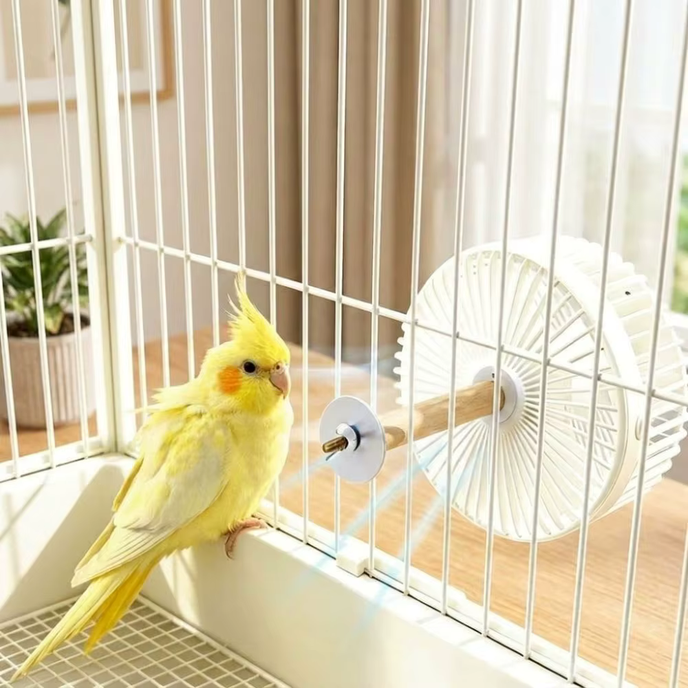USB Powered Bird Cage Cooling Fan Low Noise Air Circulation Pet Cage Circulation Fan Adjustable Wind Speed Cage-mounted — image 2