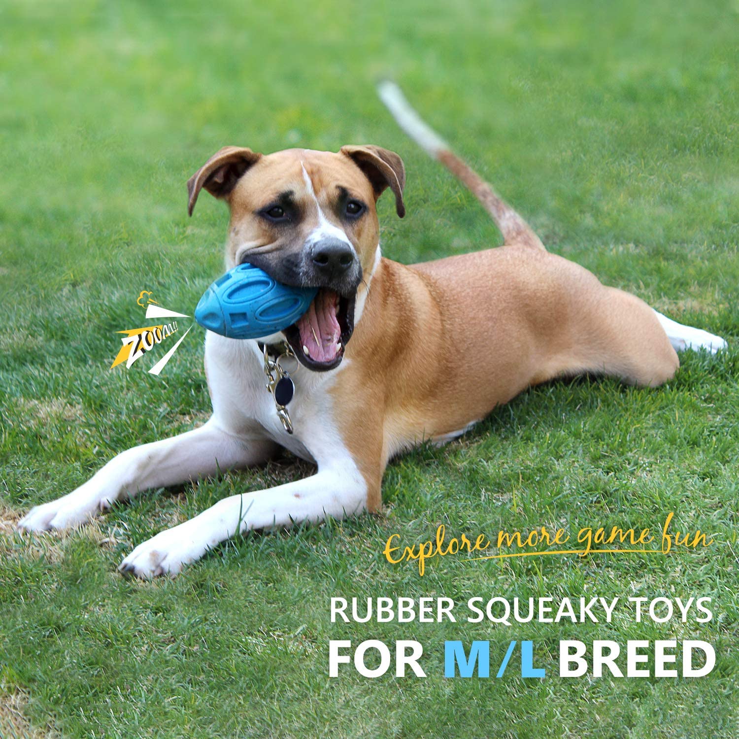 Pelotas de Sonido para Perros Hechas de Caucho Natural - Juguetes Duraderos con Soplador Interno — imagen 9