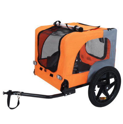 Utdoor Heavy Duty Collapsible Pet Bike Trailer With 16-Inch All Terrain Wheels & Universal Hitch Foldable Dog Cargo Carrier Cart For Bicycles — image 13