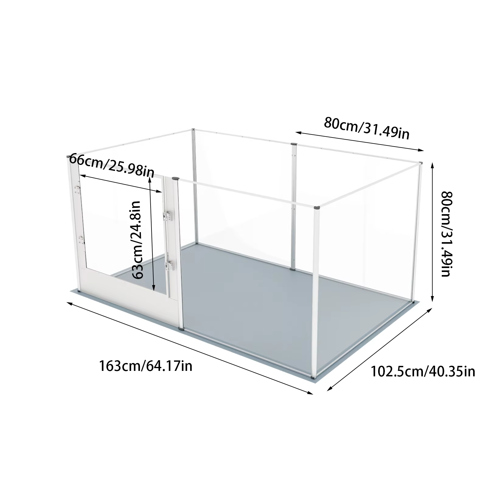 Cubo de Jardín Acetato Grande, 6 Paneles, Cárcel para Mascotas Resistente, Box de Parto con Manta Impermeable — imagen 4