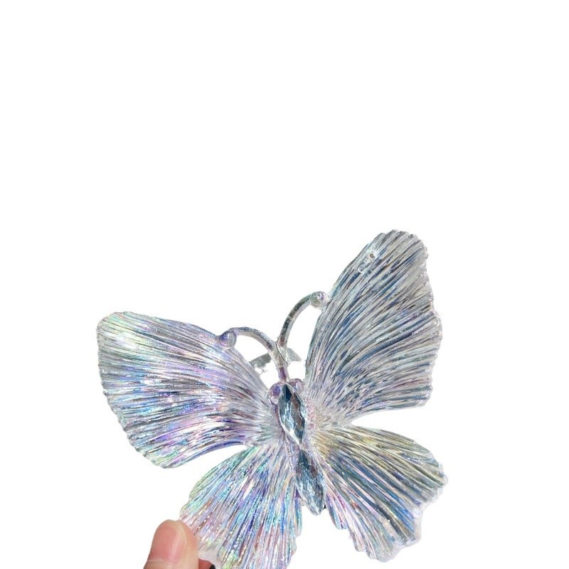 Christmas Tree Decoration Transparent Acrylic Colorful Bell Butterfly Shape Ornament — image 6