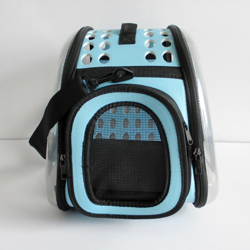 Pet Portable Carrying Bag Transparent Crossbody Foldable Cat Bag Pet Backpack Dog Universal Travel Bag Breathable Box — image 2