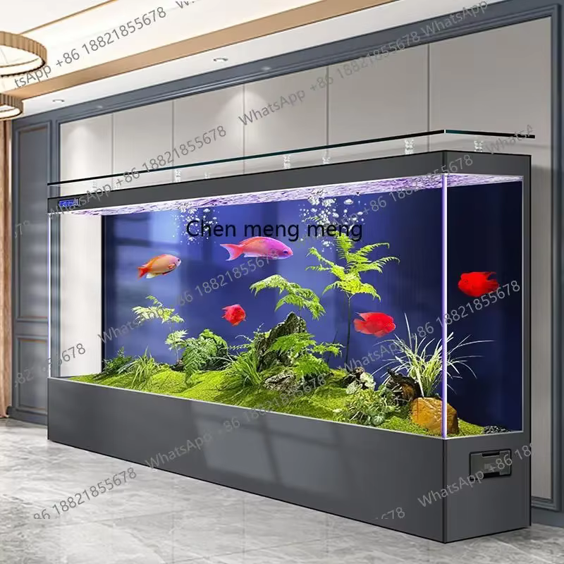 G153 Ecological fish tank, large ultra-white glass in the living room, no water change, goldfish tank against the wall aquarium — image 3