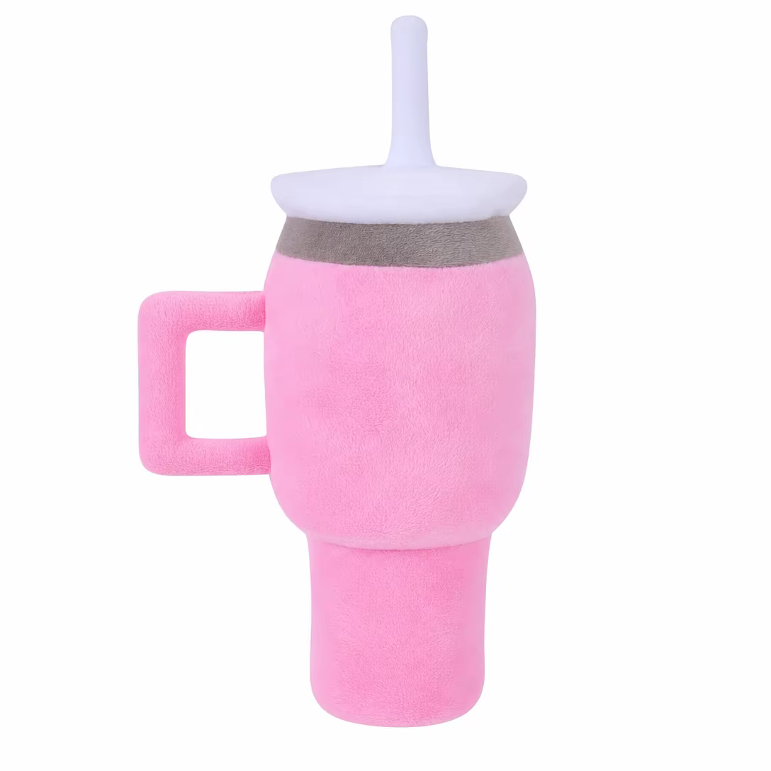 Muñeca de Peluche Rosa con Forma de Vaso para Mascotas, Juguetes Adorables para Perros Diarios — imagen 4