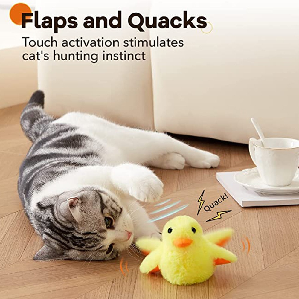 Juguetes para mascotas, simulador de pato bebé eléctrico con gravedad, herramienta de fitness y mejora auto, juguetes para gatos — imagen 5