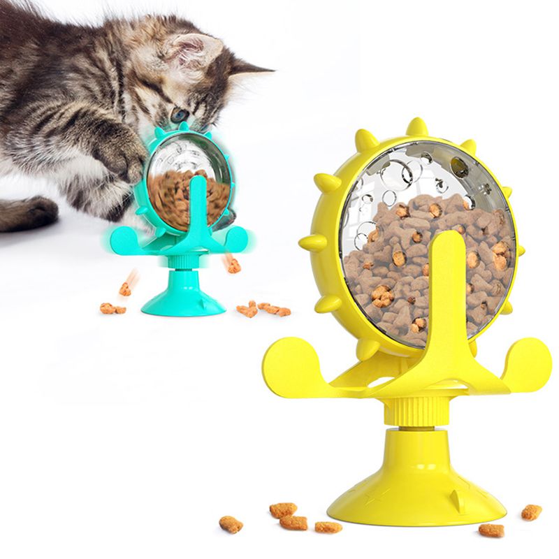 Juguetes de Giro para Gatos - Rueda de Alimento con Función de Derrame y Entrenamiento — imagen 1