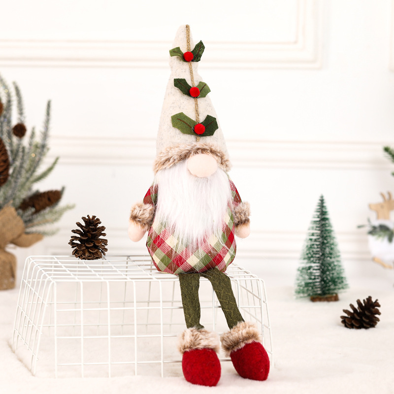 Christmas Reindeer Decorative Plush Doll with Hat, Cute Faceless Santa Claus Toy for Home Decoration — image 5