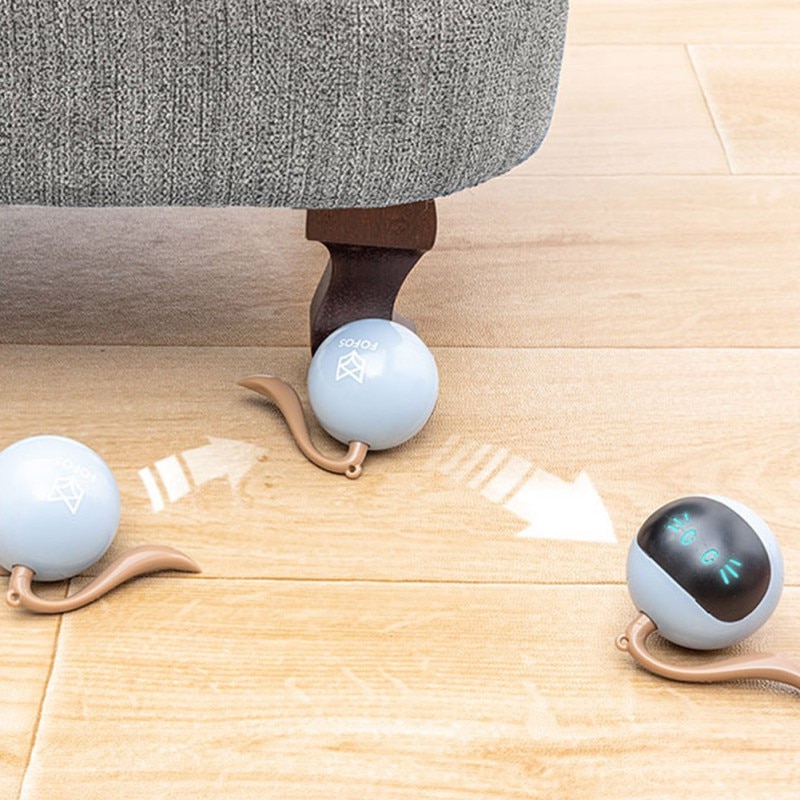 1000mAh Smart Cat Toy USB Electric Jumping Ball Self Rotating Toys Rolling Jumping Ball For Cat Dog Kids — image 4