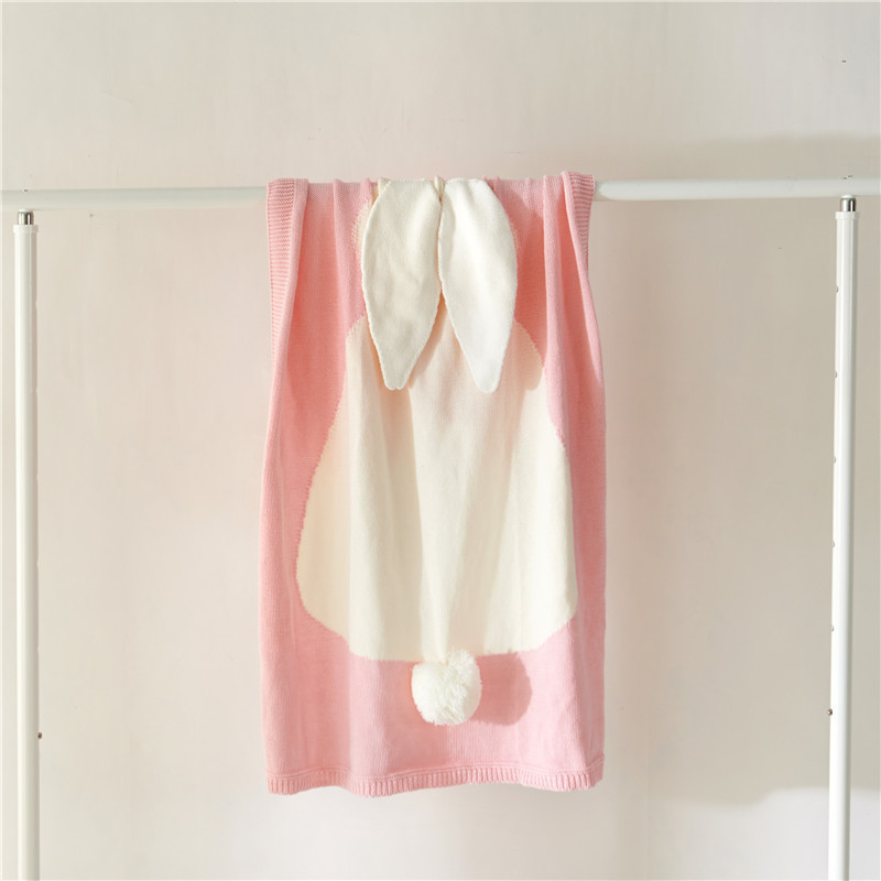 Manta de Alpaca para Niños - Manta de Cama para Bebés Chicos con Conejo Adorables, Acondicionada, Manta de Lana para Dormir — imagen 8
