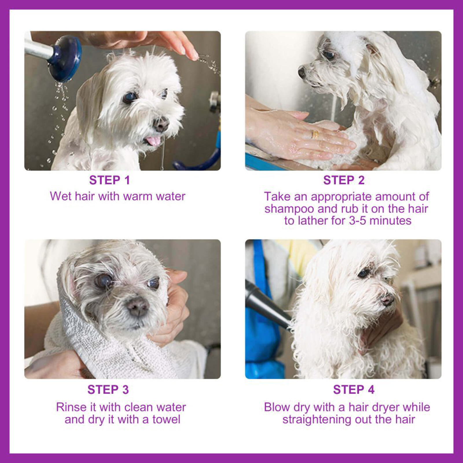 Pet Shampoo, Pet Bath Relieves Skin Itchy, Hair Smooth Non-Knotting Shampoo — image 8