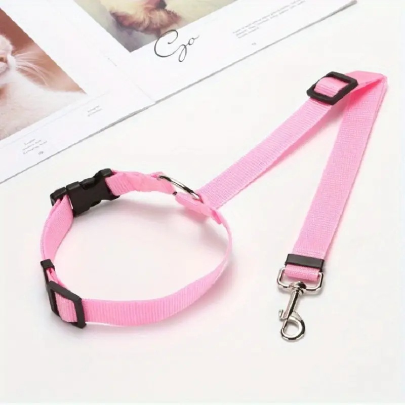 Pet Car Safety Belt Ring Dog Rear Seat Harness Adjustable Lead for Safe Travel — image 5
