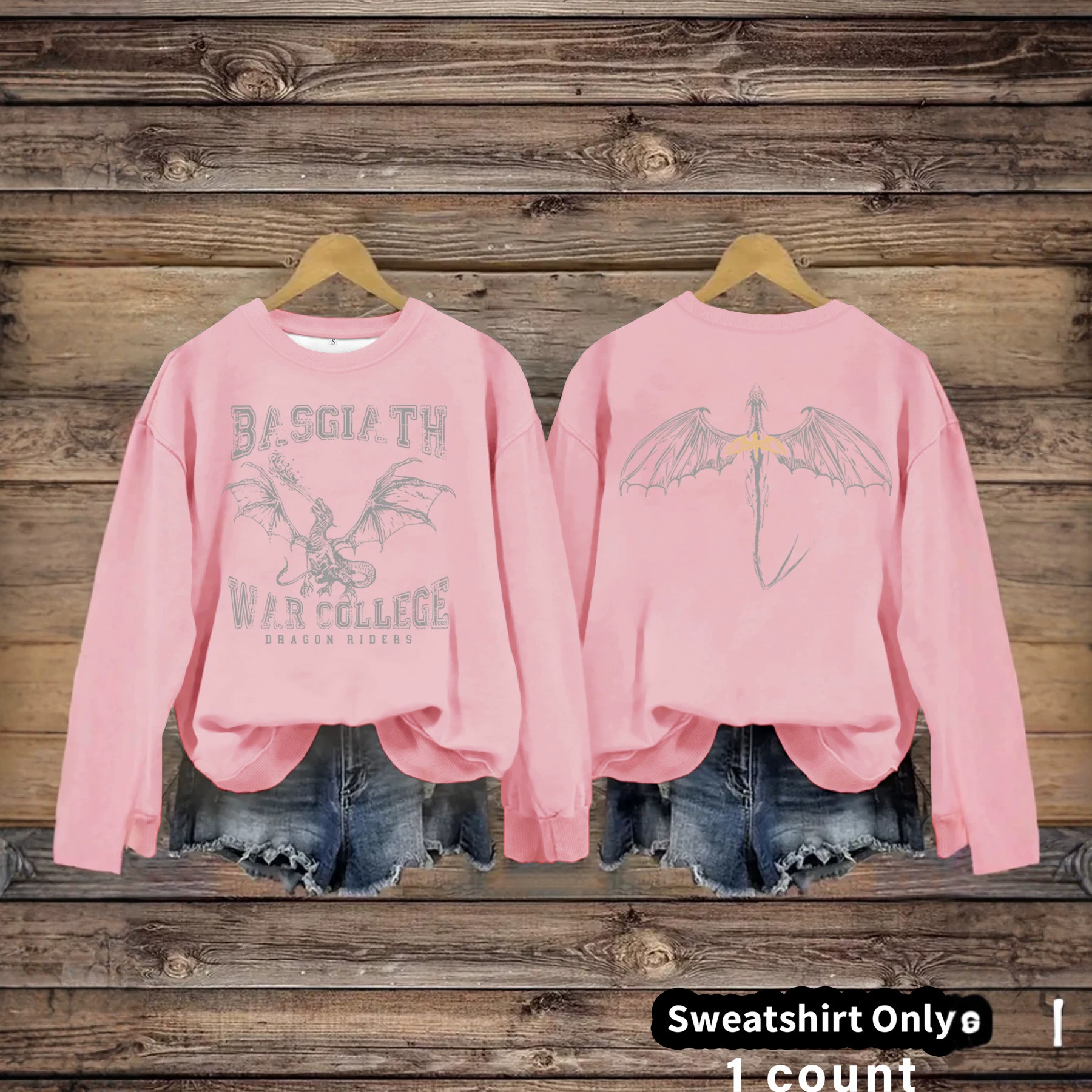 Flying bird round neck hoodie — image 5